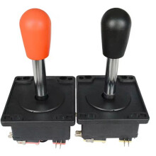 2 Joysticks Arcade con Microinterruptor de 3 Terminales, Bola Roja, para Juegos de Mesa.
