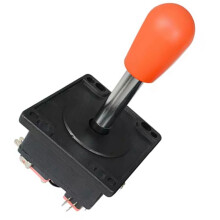 2pcs Arcade Stick Joystick with 3-Terminal Micro- Red Topball Bat Game Cabinet Accessories