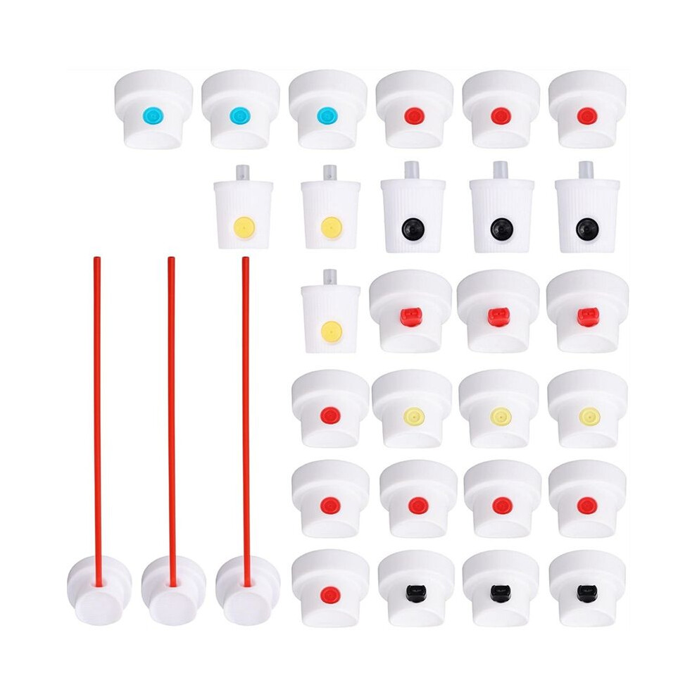 30Pcs Universal Can Nozzles, For Female Cans Easy To Use Bottle Nozzle Tips Replacement Supplies For Graffiti Painting 6031738604813