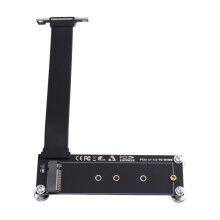 PCI-E 4.0 X1 to M.2 NVMe SSD Extension Cable 90 Angle M Key NVMe/ NGFF SSD Riser Card Adapter Support for Desktop PC