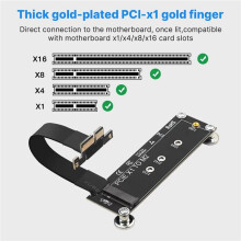 PCI-E 3.0 X1 to M.2 NVMe SSD Extension Cable 90 Angle M Key NVMe/ NGFF SSD Riser Card Adapter Support for Desktop PC