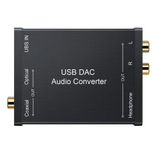 Konwerter Audio USB z USB na Cyfrowe Wyjście Koncentryczne Optyczne 3,5 mm, Wyjście Słuchawkowe Stereo, Adapter Karty Dźwiękowej USB Audio do