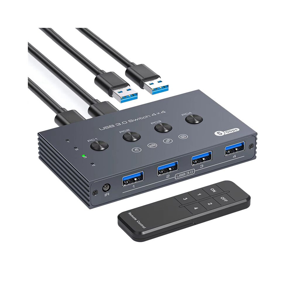 Usb3.0 Switcher Kvm Shared Controller Adapter 5Gbps Rate Power Free Operation Fit Computer Mouse Keyboard Usb Devices 6031300679980