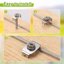 Fence Staples, Fence Nails for Softwood, Reusable Wire Fence Staples Screws for Mesh and Woven Fencing, Wire Fixer Hold