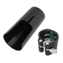 Clarinet Mouthpiece Fastener Set Bb Clarinet Leather Ligature and Plastic Mouthpiece Cap Cover Musical Instrument Tools