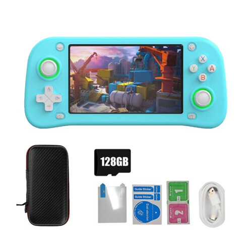 XF43 Retro Handheld Game Console 128G 4.3 Inch IPS Screen Open Source Linux Game Player RK3128 Pocket Video Player D