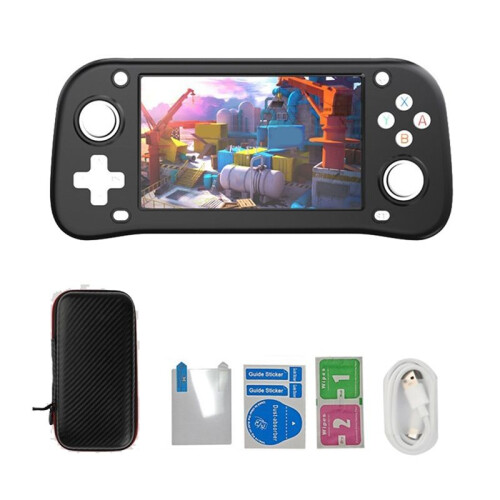 XF43 Retro Handheld Game Console 4.3in IPS Screen Open Source Linux Game Player RK3128 Chip Pocket Video Player Black