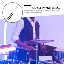 1 Paar Aluminiumlegering Drumstokken Percussie-Accessoires Drumstokken voor Kinderen, Beginners en Drumliefhebbers, Zilver