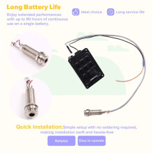 201 Piezo Pickup Przedwzmacniacz do Gitary Akustycznej 4-Pasmowy Korektor Tuner Mic Blend Preamp do Fishman Presys+