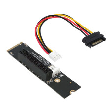 Karta Rozszerzeń NGFF M.2 do PCI-E 4X Riser M2 M Key do Adaptera PCIe X4 Ze Wskaźnikiem LED, Rozszerzenie Zasilania do Kopania Bitcoinów