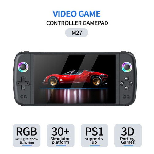 Console de Videogame Portátil Retrô M27 com Tela  de 7,0 Polegadas e Suporte para Mais de 30 Emuladores de 256 GB e 50.000 Jogos 2