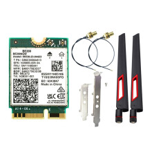 BE200 WiFi 7-Kaart + 10DBi-Antenne 2.4G/5G/6Ghz 5.4 WiFi-Adapter 8774Mbps Draadloze Netwerkkaart voor Win10/11
