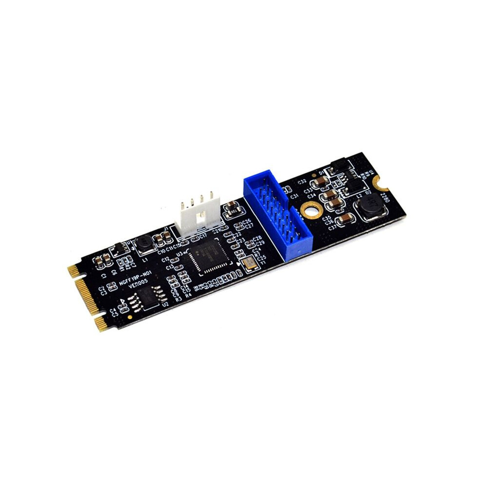 M.2 Ngff Nvme To Usb 3.0 19Pin Header Convert Card Ngff To 2 Port Usb3.0 Expansion Card Transfer Adapter 6031265274596
