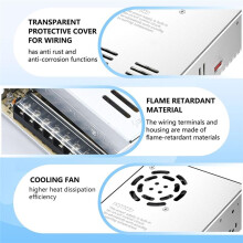 12V 50A 600W 110V AC to Regulated Universal Switching Power Supply,Transformer Adapter LED Driver for LED Strip Light