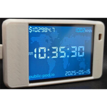 NMMiner NerdMiner V2 Hashrate 1000KH/S BTC Miner ESP32 2.8 Inch Display Bitcoin Solo Lottery ESP32-2432S028 Red