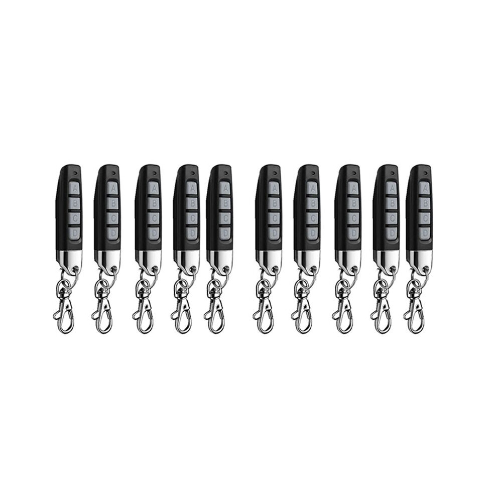 Zandonà 10Pcs 433Mhz Remote Control Compact Wireless Duplicator For Garage Doors Gates Systems Universal Compatibility Black