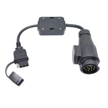 Trailer Connector European 13‑Pin to American 4‑Pin Taillight Circuit Wiring Adapter Plug and