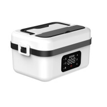Wireless Electric Insulated Lunch Box -60W Heating Lunch Box 1L Stainless Steel Lunch Box Food Warmer B
