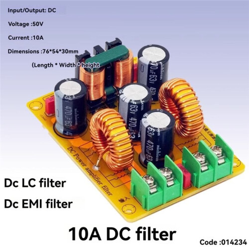 LC EMI Filter Board Low Pass EMC HiFi High Frequency Filter Switching Power Supply Ripple Filtering 10A 1