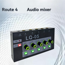 LQ-05 4-Kanaals Microfoonmixer, -Instrumentversterker, Audio-Ingang, Multifunctioneel Mix-Effectapparaat, EU-Stekker