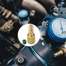 R32 R454B Refrigerant Brass Adapter,1/4inch Female to 1/4 Inch Male Reverse Thread,for R32 R454B Refrigerant Tanks Split