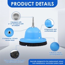 Wheel Hub Brush Cleaning Rotor Auto Wheel Hub Grinder Rust Grinding Removal Tool with Drill Adapter for Car Truck