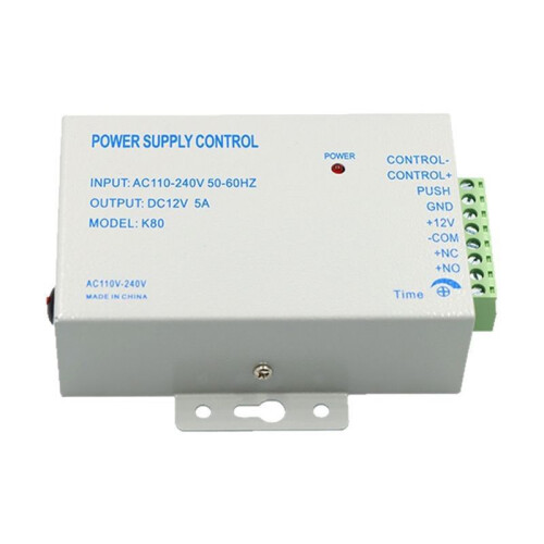 DC12V Power Supply Controller for Door Locks 100-240V AC  Adapter Compatible with Video Intercom Systems 5A 2