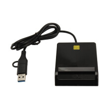 CAC-Lesegerät USB C, CAC-Kartenleser USB/Typ C Dual-Anschluss, USB-A Common Access CAC, für Windows 10/11, OS 10.15, Linux