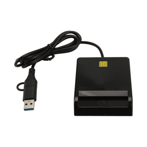 CAC Reader USB C,CAC Card Reader USB/Type C Dual Connector,USB-A Common Access CAC,for Windows 10/11, OS 10.15,Linux