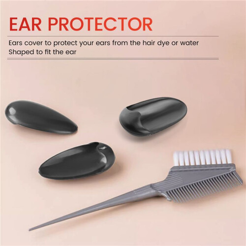 10 Pairs Black Plastic Hairdressing Dye Coloring Ear Cover Shield Protector 1
