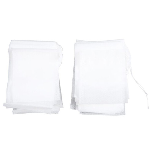 100 Pcs Disposable Empty Tea Bag String Heat Seal Filter Paper