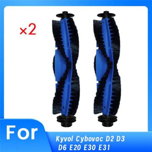 Durable 2 Pcs Roller Brush for Kyvol Cybovac D2 D3 D6 E20 E30 E31 Replacement Set Long Lasting Spare Accessories