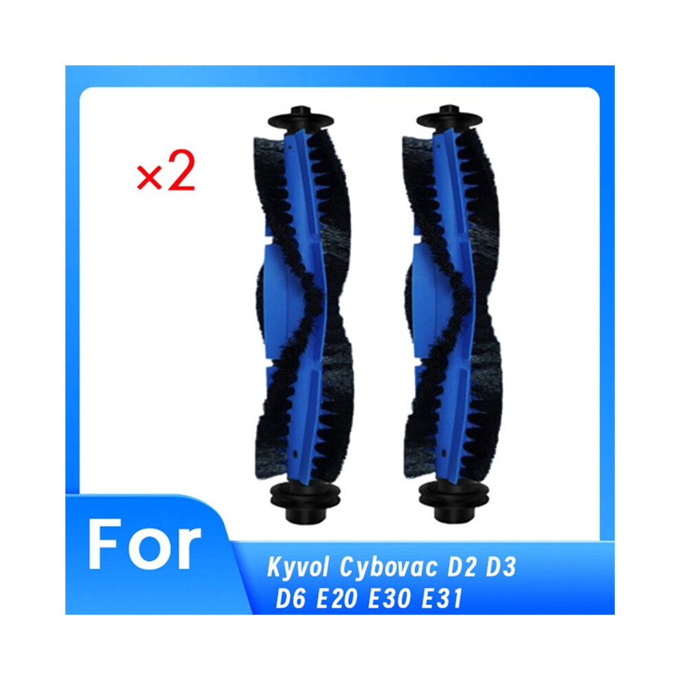 Tlily Durable 2 Pcs Roller Brush For Kyvol Cybovac D2 D3 D6 E20 E30 E31 Replacement Set Long Lasting Spare Accessories