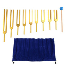 Set di Diapason per Chakra, 174Hz/285Hz/396Hz/417Hz/528Hz/639Hz/741Hz/852Hz/963Hz, per La Guarigione Dei Chakra, Sound Therap Oro