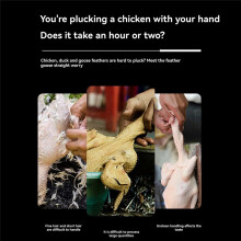 Electric Poultry Plucker Handheld Chicken Hair Plucking Machine for Chicken, Bird, Duck, Turkey Red EU Plug