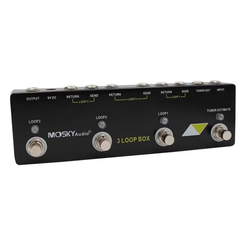 Mosky Audio 3 Loop Box Guitar Effect Pedal True Bypass with Tuner Mute Function Guitar Accessories 1
