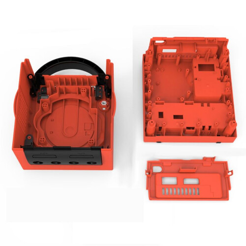 Warm Red NGC Replacement Shell Protective Case GC Game Box for Gamecube DOL001 and DOL-101 Game Console 2