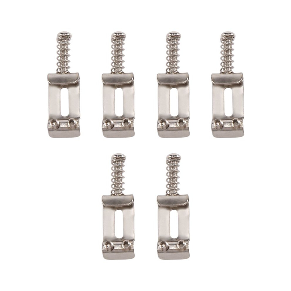 Set Of 6 Replacement Chrome Tremolo Bridge Saddles For Electric Guitar 6031691768973