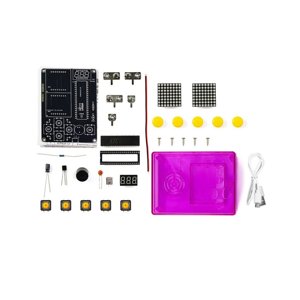 Game Console Production Kit Diy 51 Single-Chip Game Kit Classic Game Soldering Electronic Machine Game Set Shell 6031264416225
