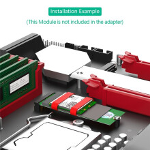 M.2 NGFF Key E Buchse auf Stecker Adapter für WiFi-Modul AX200/201 Testschutzkarte