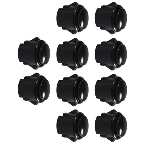 10 Pcs Arcade Buttons 30Mm Responsive Arcade Buttons for Gaming Enthusiasts Black 1