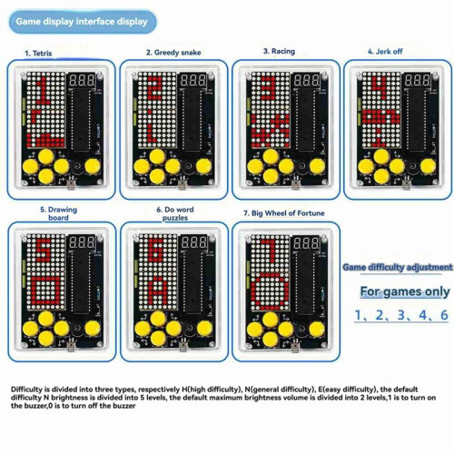 Game Console Production Kit DIY 51 Single-Chip Game Kit Classic Game Soldering Electronic Machine Game Set  Shell 1