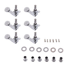 Fleur Tuning Pegs / Strings for Stratocaster / Tele / Acoustic Guitar 6L Silver