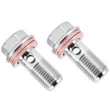 2X Motocykl Ze Stal Węglowa ŚRuba Banjo Hamulca M10 X 1.0Mm Cylinder GłóWny Zacisku