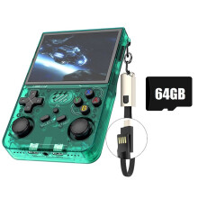 Console de Jeu Portable Rétro R36XX, 64 Go, de 20 000 Jeux, Écran 3,5 Pouces, Wi-Fi, Linux, Lecteur Vidéo de Poche, Cadeau pour Enfant B