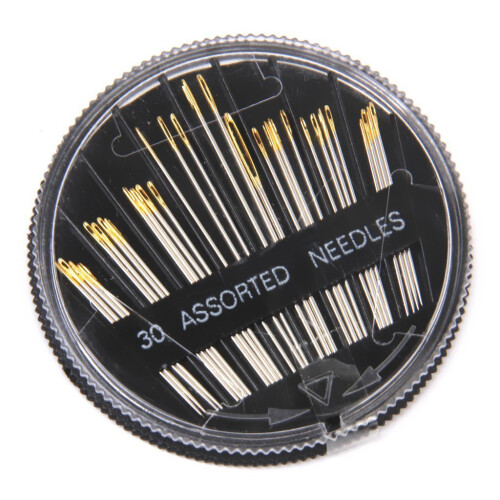 30pcs Assorted Hand Sewing Needles Embroidery Mending  Quilt Sew Case