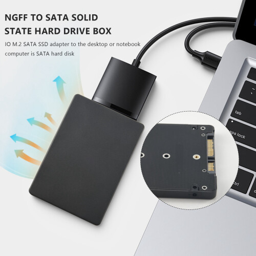 SSD M.2 NGFF () para Placa Adaptadora  de 2,5 Polegadas Caixa de 8 Mm de Espessura 1