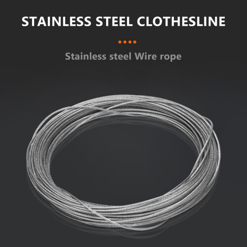 STAINLESS Steel Wire Rope Cable Rigging Extra, Length:15m Diameter:1.0mm