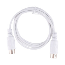 5 Pin MIDI DIN PLUG Extension Cable Male to Male /9.8FT White