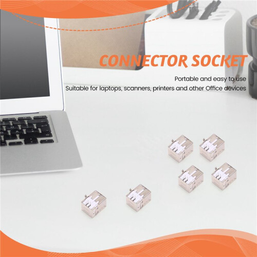 Lot of 6pcs Replacement USB Connector socket Type B Female Right Angle 1